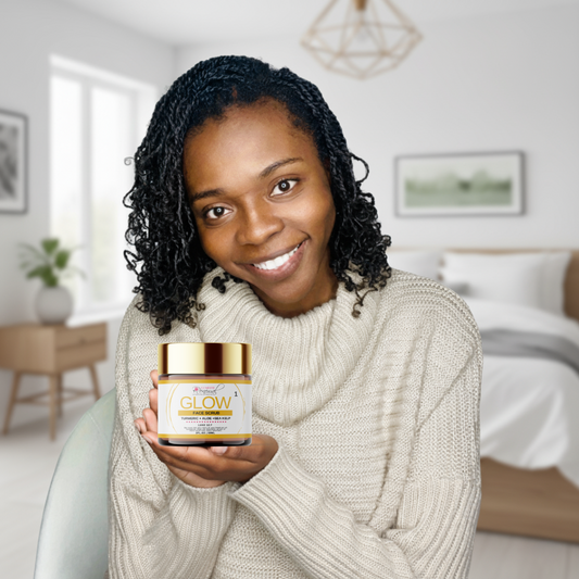 GLOW Brightening Scrub - Turmeric, Honey, Kelp Face & Body Exfoliator