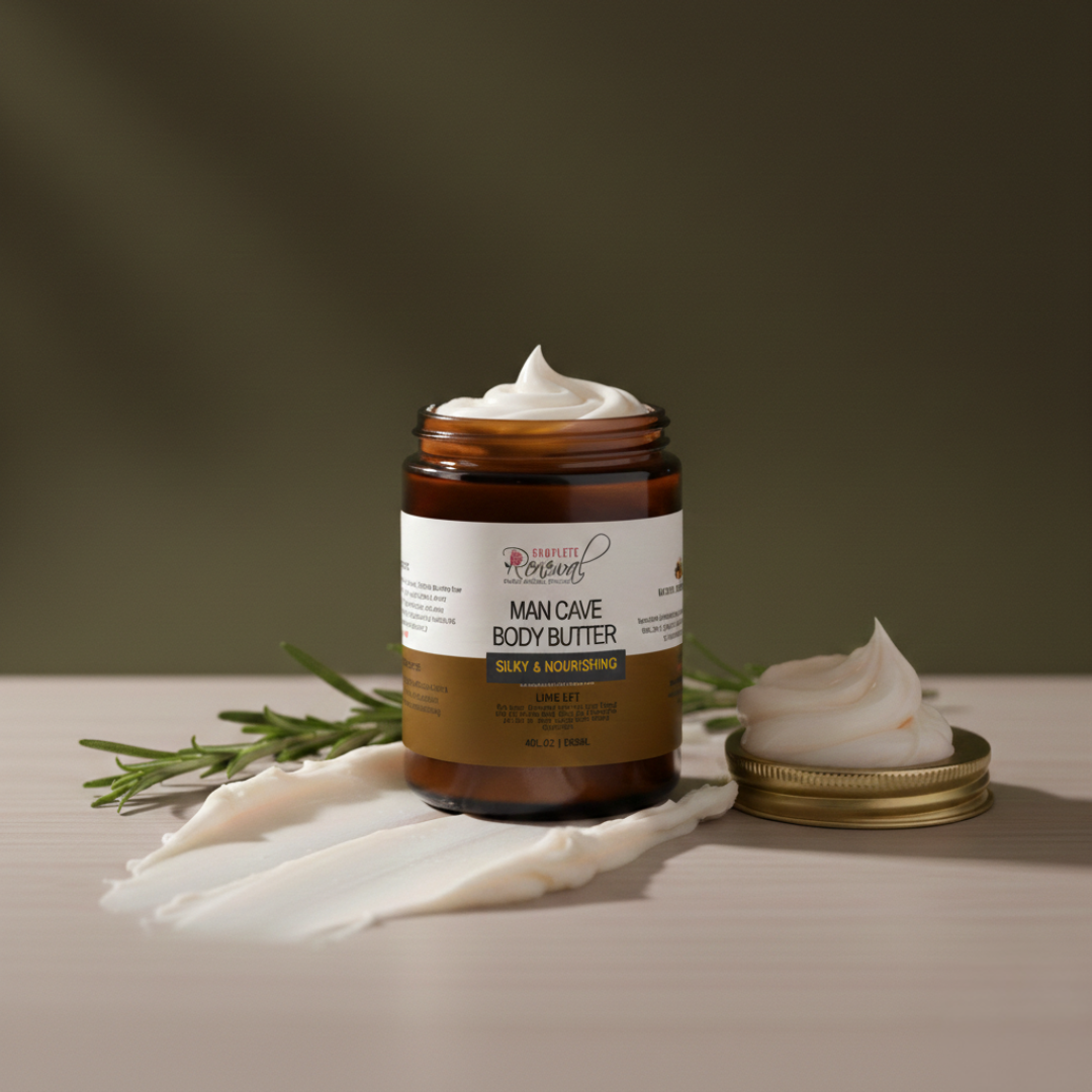 Man Cave Body Butter – Natural & Organic Men’s Moisturizer for Dry Skin, Beard & Body