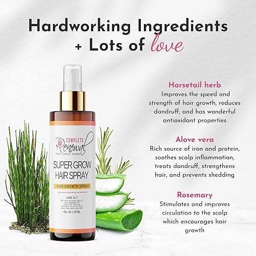 Hair Growth & Scalp Renewal Mist: Ayurvedic & Organic Formula