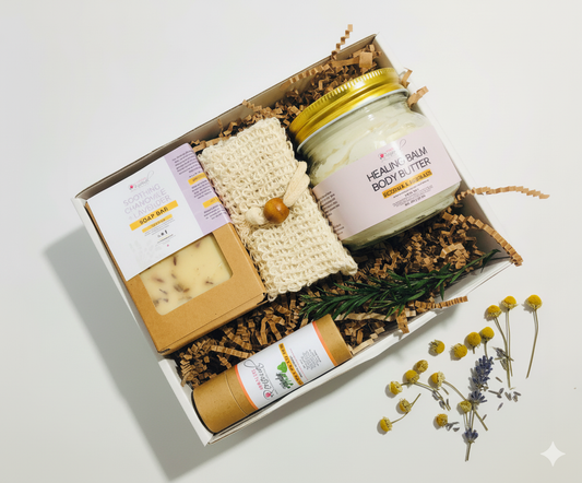 Sensitive Skin Spa Gift Set: Colloidal Oatmeal & Magnesium Kit for New Moms, Eczema Relief, & Stress Recovery