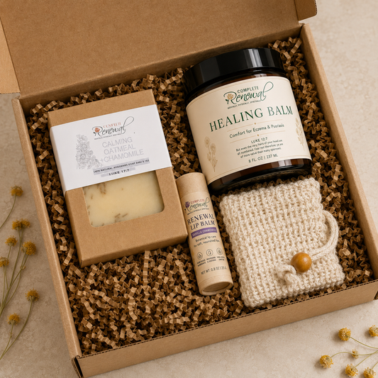 Sensitive Skin Spa Gift Set: Colloidal Oatmeal, Kit for New Moms, Eczema Relief For Dry Sensitive Skin