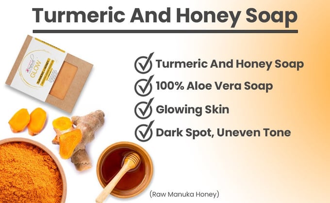 Turmeric Aloe Soap Bar with Manuka Honey | Natural Cleanser for Dark Spots, Hyperpigmentation & Glowing Ski