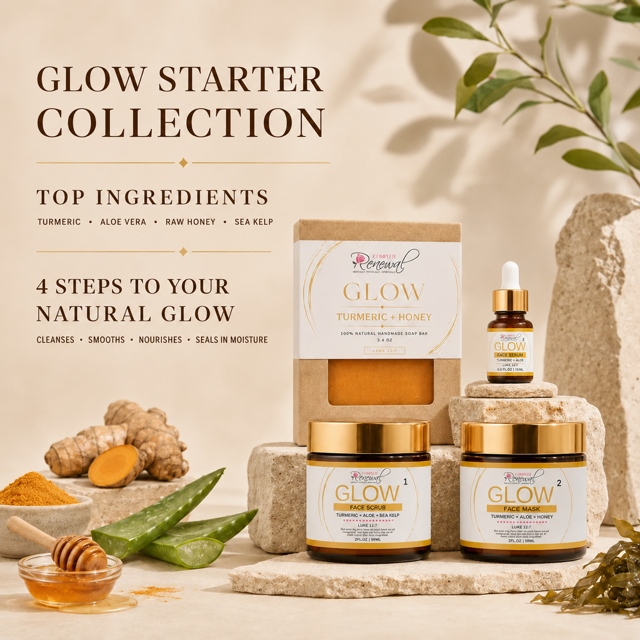 Glow Starter Collection | 4-Step Turmeric Skincare Ritual