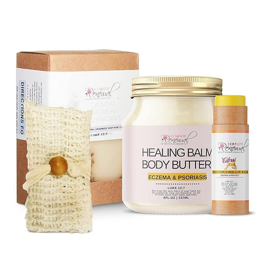 Sensitive Skin Spa Gift Set: Colloidal Oatmeal & Magnesium Kit for New Moms, Eczema Relief, & Stress Recovery