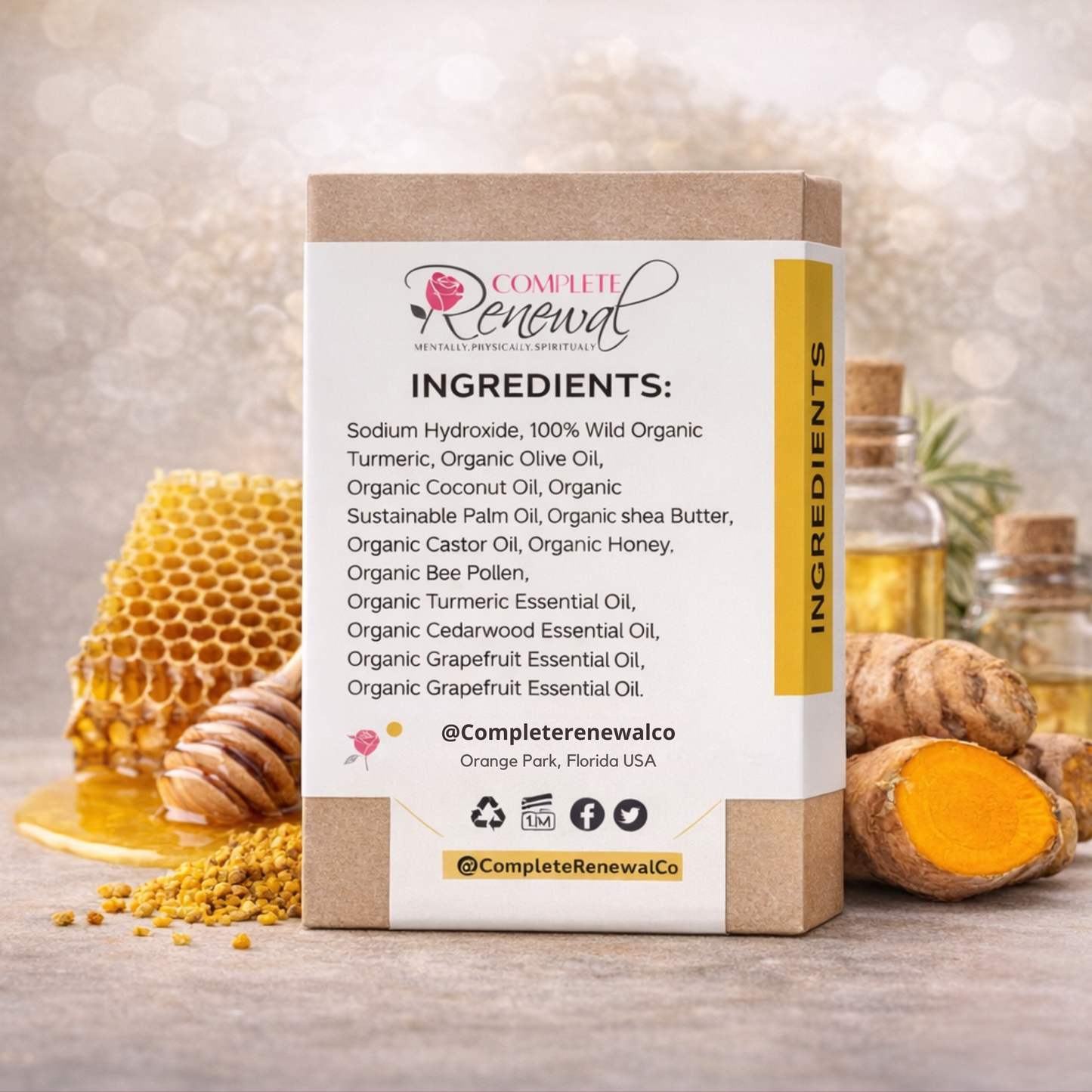 Turmeric Aloe Soap Bar with Manuka Honey | Natural Cleanser for Dark Spots, Hyperpigmentation & Glowing Ski