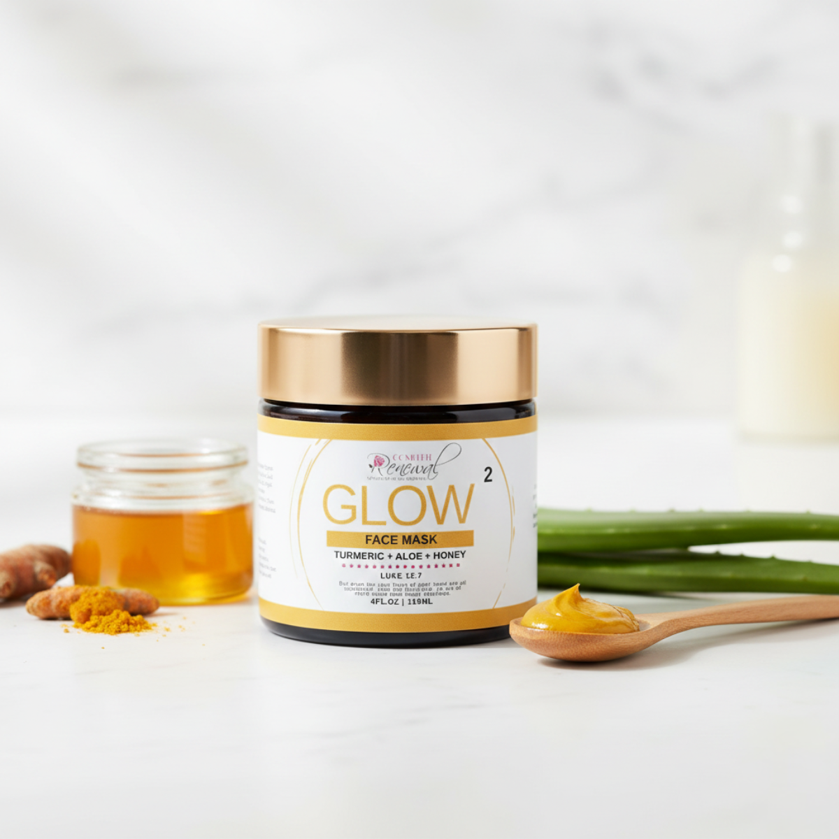 Turmeric & Honey Face Mask | Clear Acne, Reduce Redness & Get Glowing Skin - Complete Renewal